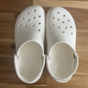 Crocs white slip on clogs waterproof shoe